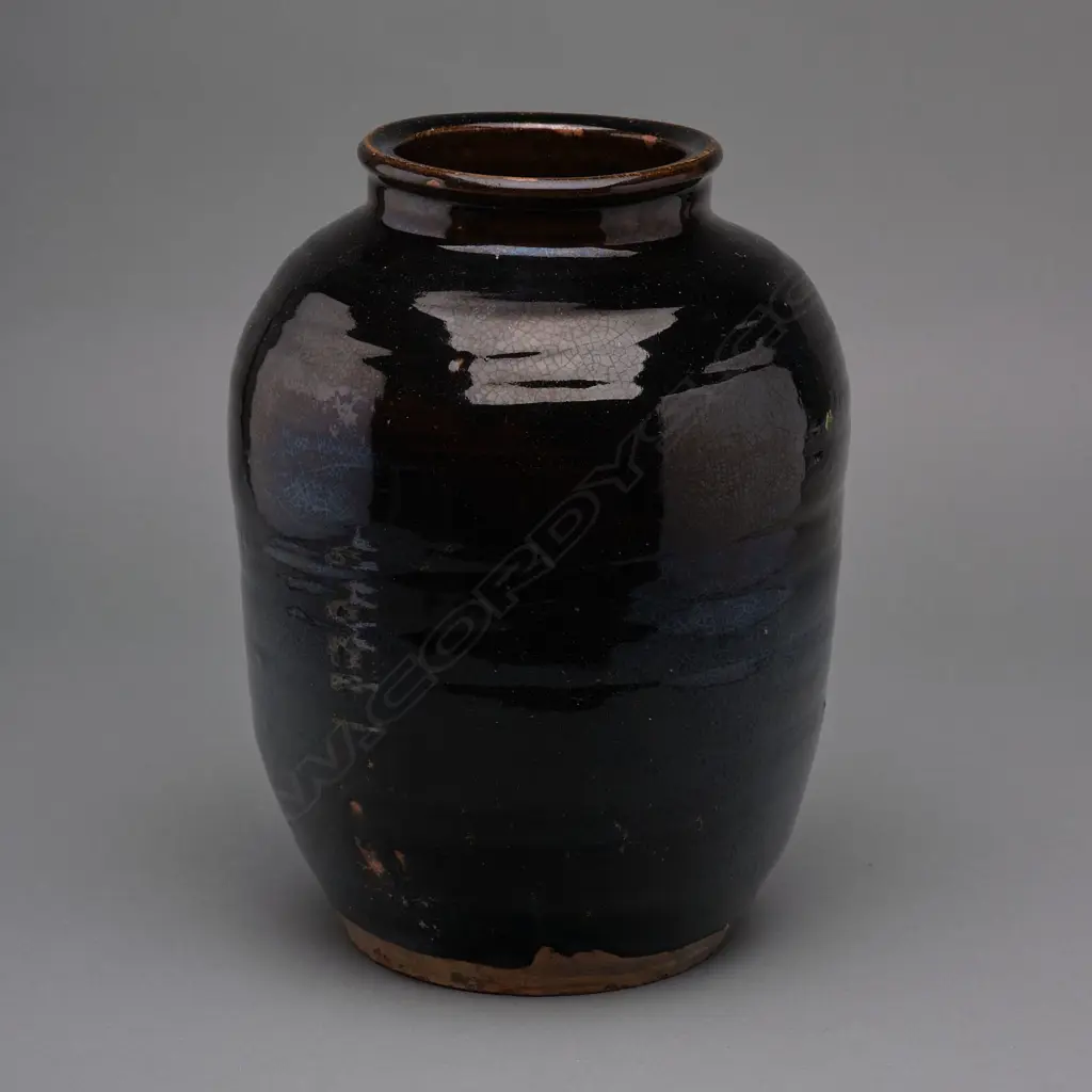 Stoneware jar (tsubo) – Japan - late Edo period, Image 1++